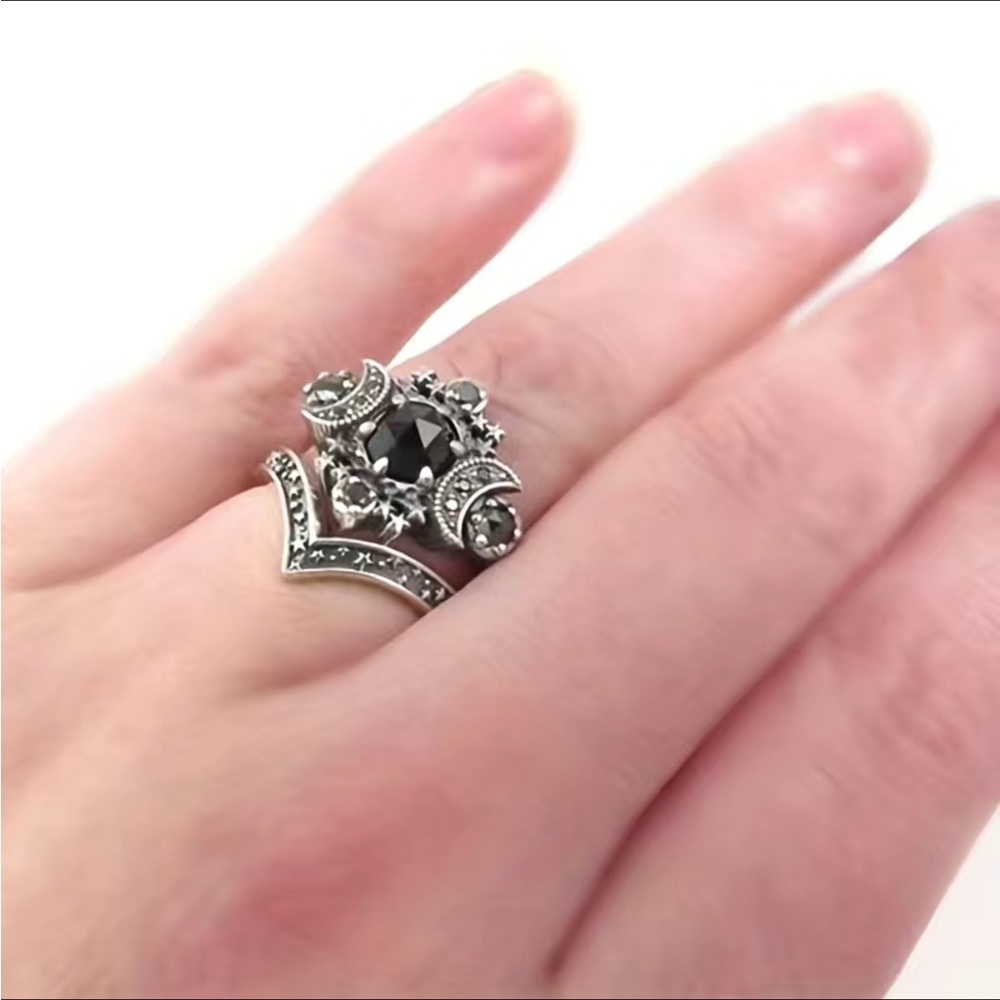 🖤Celestial Black Onyx 2 piece Ring🖤 - Picture 13 of 16